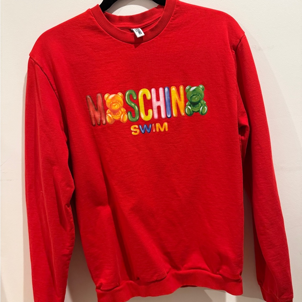 SS19 Moschino Swim Jeremy Scott Swim Jelly gummy teddy red sweatshirt